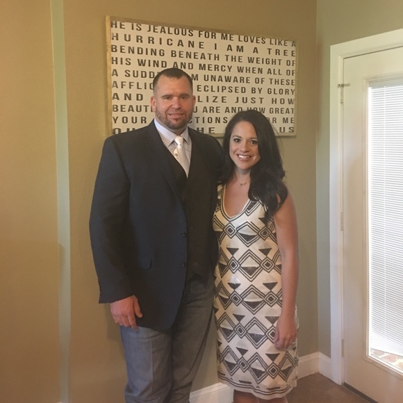 Black and white sleeveless dress with sequins - Picture 4 of 4